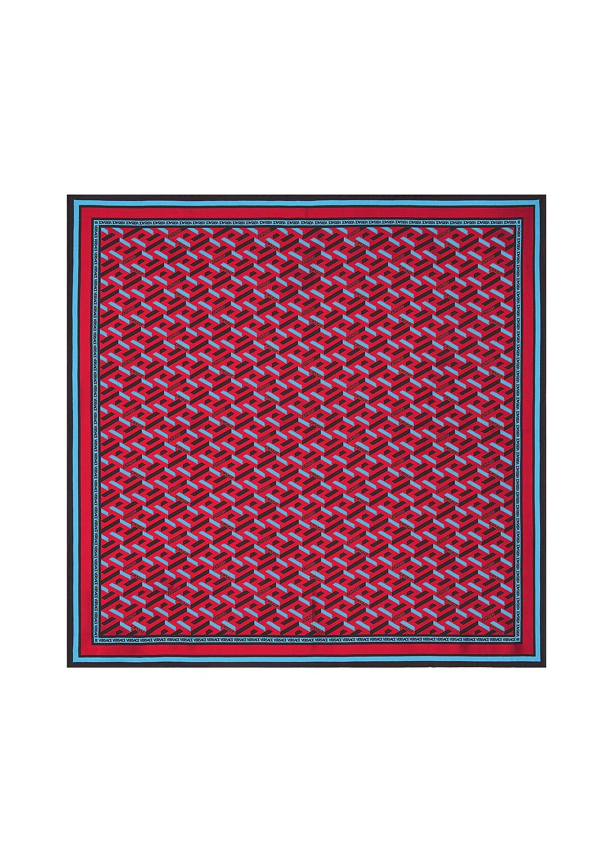 Versace 紅色印花真絲方巾，NT9,500。