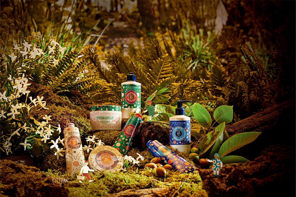 L&rsquo;OCCITANE 豐收乳油木節慶限量系列情境照。