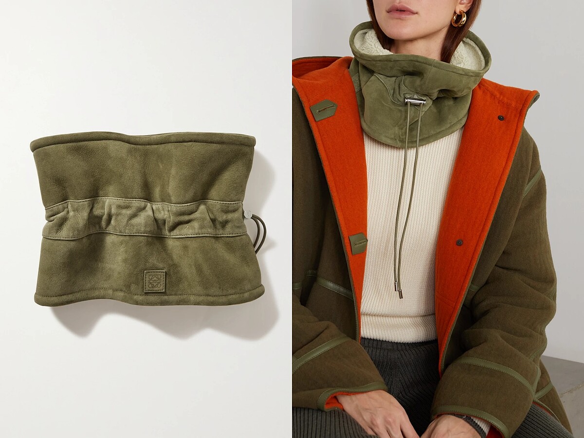 Loewe麂皮圍巾，售價約NT$17,384