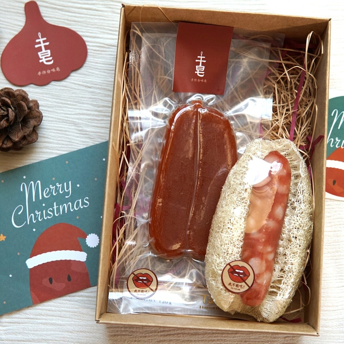 干皂聖誕禮盒(大腸包小腸+烏魚子),NT599(圖/Pinkoi)。