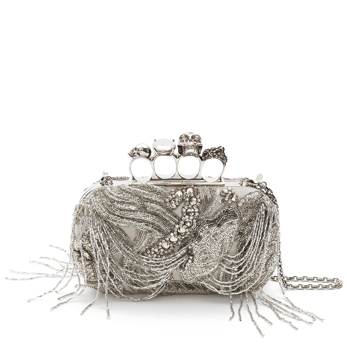  Alexander McQueen 晚宴手拿包，價格店洽。