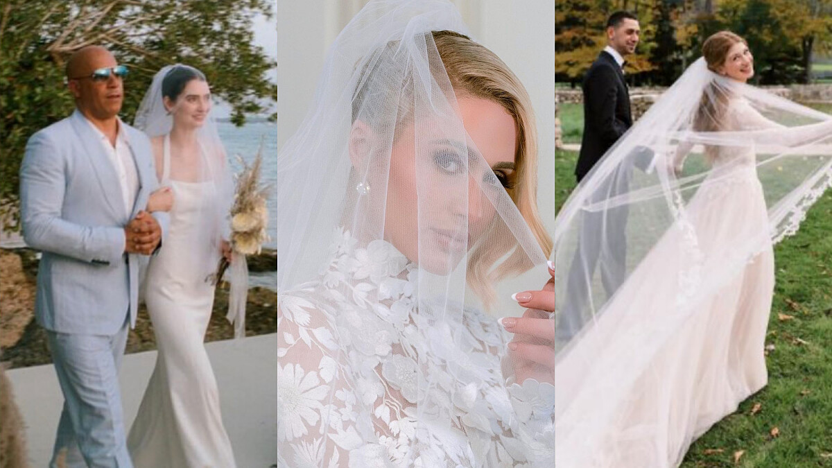 Paris Hilton炫活完婚！甜美、仙氣風格都有，2021歐美女星的夢幻婚紗盤點