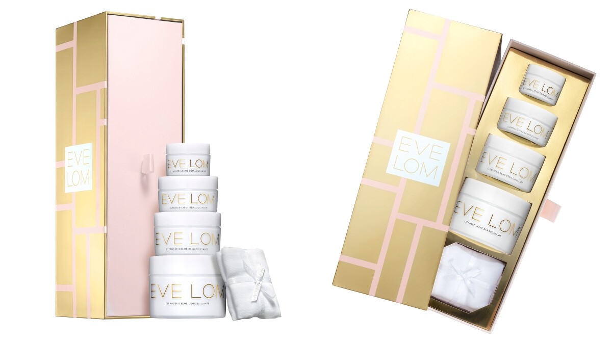 EVE LOM 2021Xmas經典潔淨霜聖誕樹(全能深層潔淨霜200ml、100ml、50ml、20ml、瑪姿林棉布3張)，NT6,800