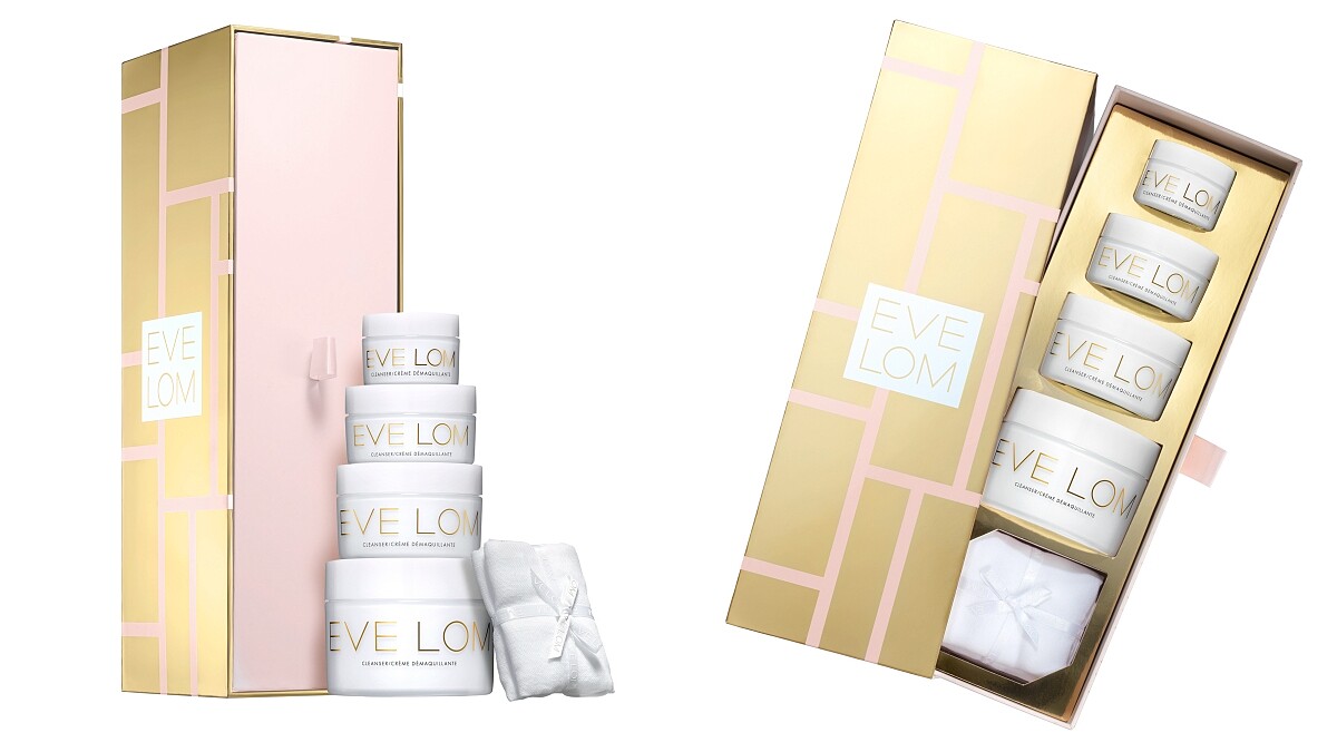 EVE LOM 2021Xmas經典潔淨霜聖誕樹(全能深層潔淨霜200ml、100ml、50ml、20ml、瑪姿林棉布3張)，NT6,800