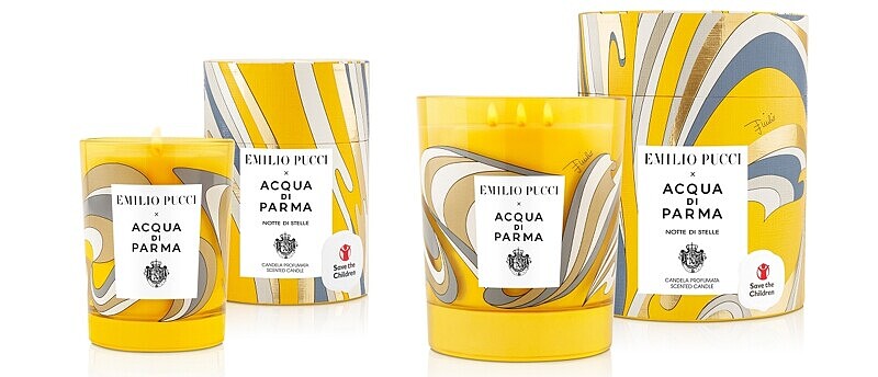 Acqua di Parma X Emilio Pucci耶誕星夜限定香氛蠟燭200g，NT3,100、500g，NT8,200