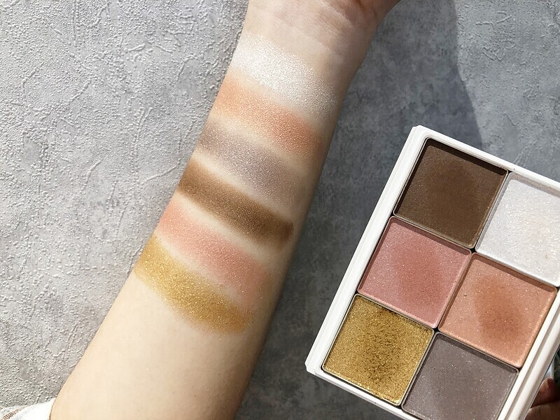 RMK鏡光魅影眼采盤#01Warm Luster 試色