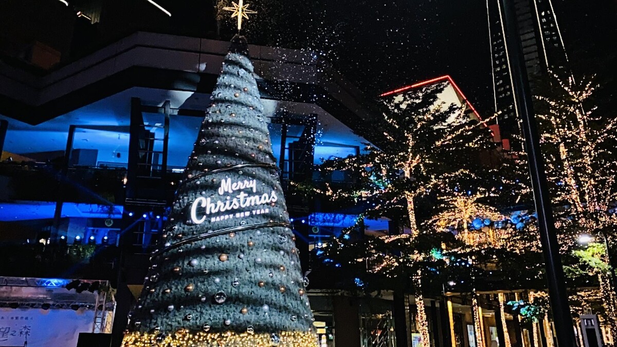 超美的飄雪燈光秀