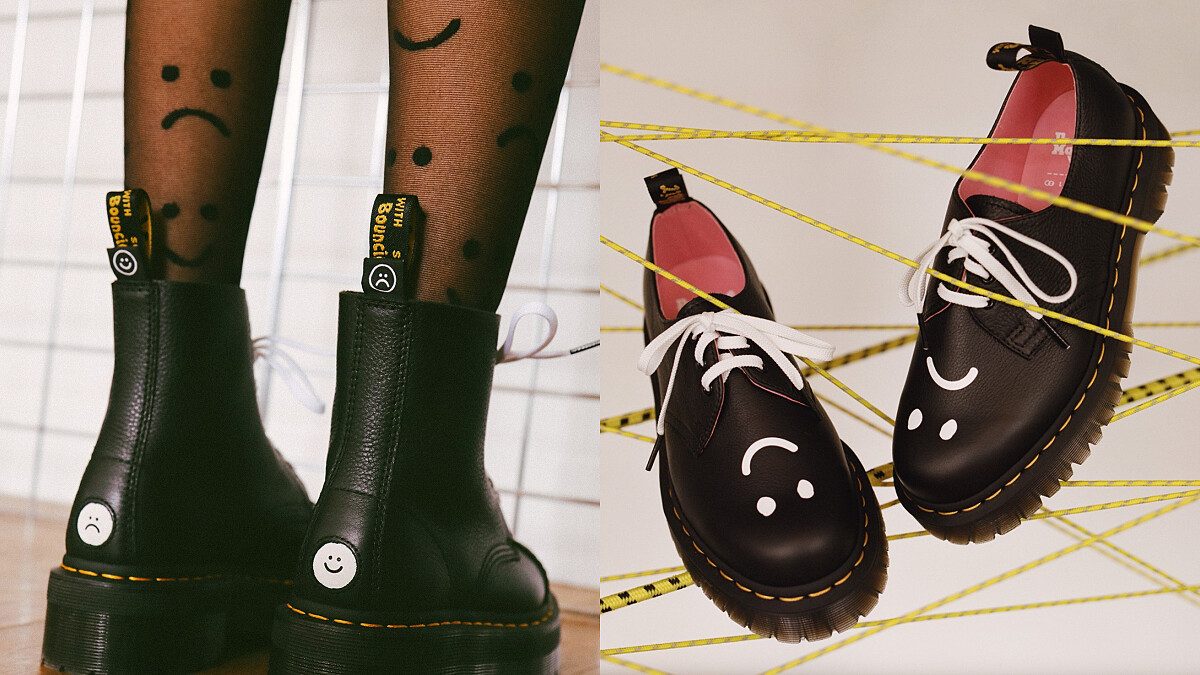 Dr. Martens X Lazy Oaf再度合作！笑臉＋哭臉塗鴉太可愛，一次推出3款聯名鞋