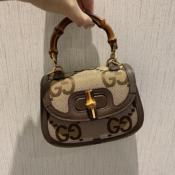 Gucci Jumbo GG竹節包Mini，NT74,800