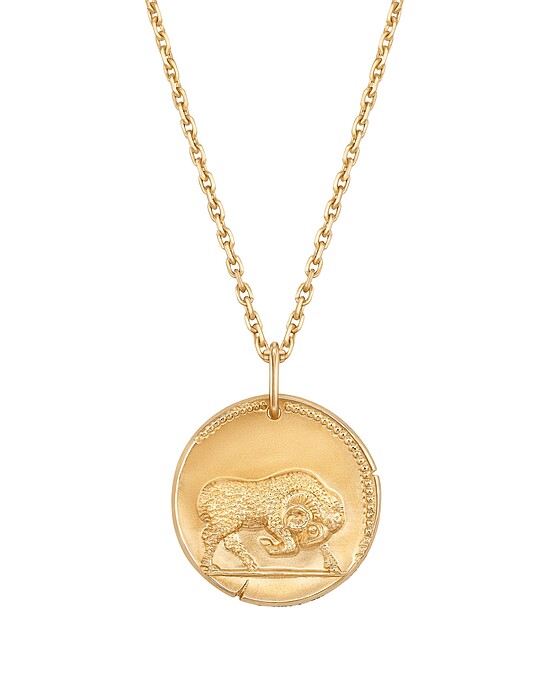 Zodiaque Arietis (牡羊座) 圓墜，黃K金，建議售價約新台幣$108,600元