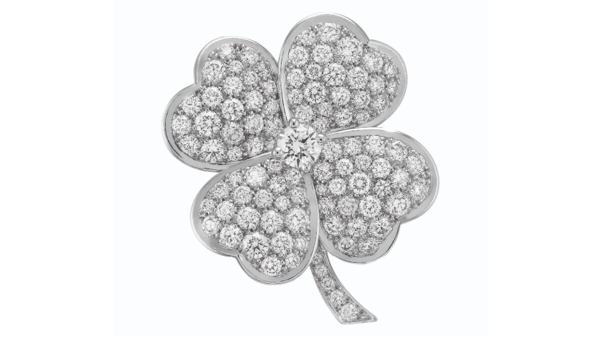 Cosmos胸針吊墜(大型款式，白K金、鑽石)