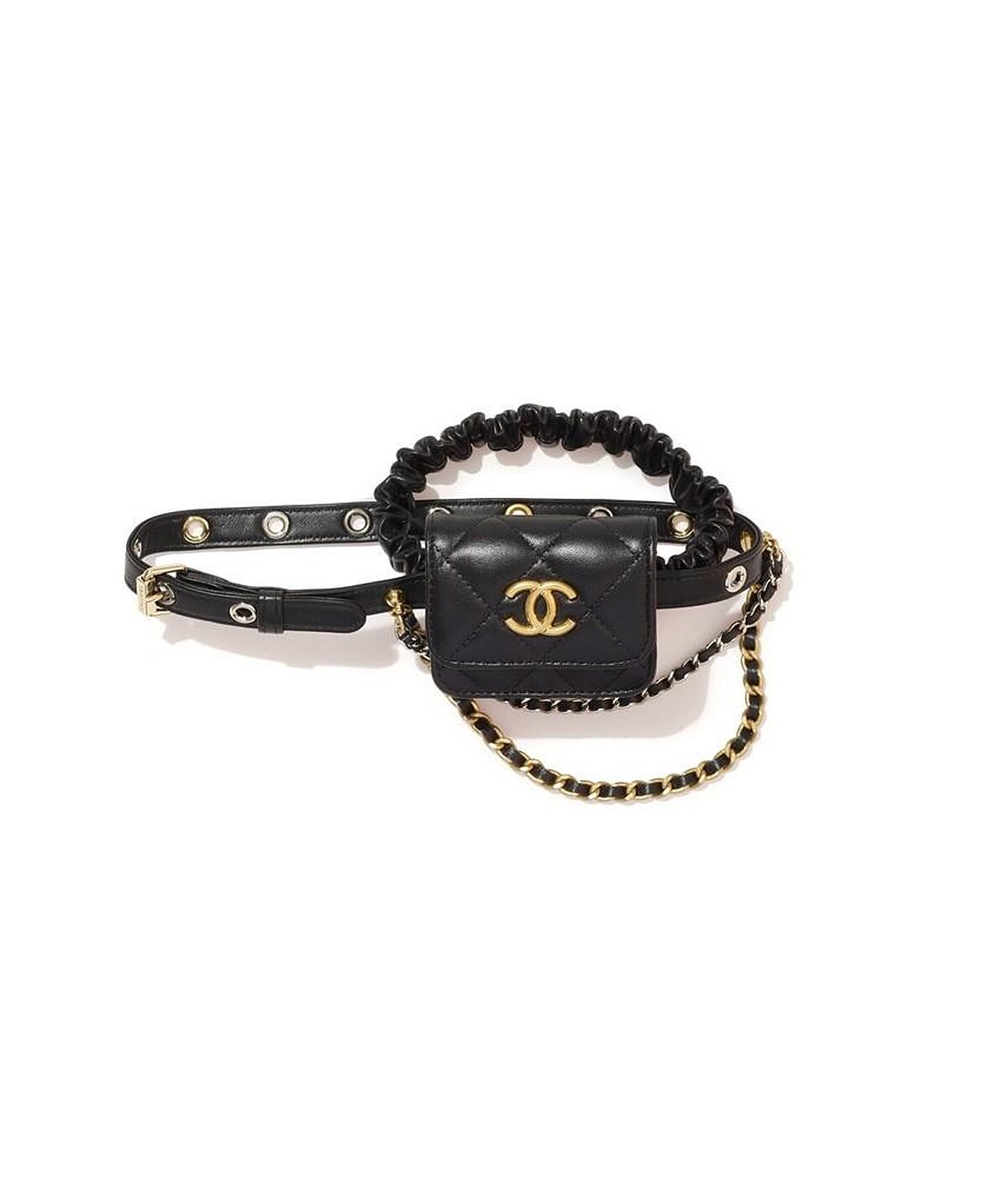 黑色皮革皮穿鍊AirPods Pro耳機包腿套，NT75,800