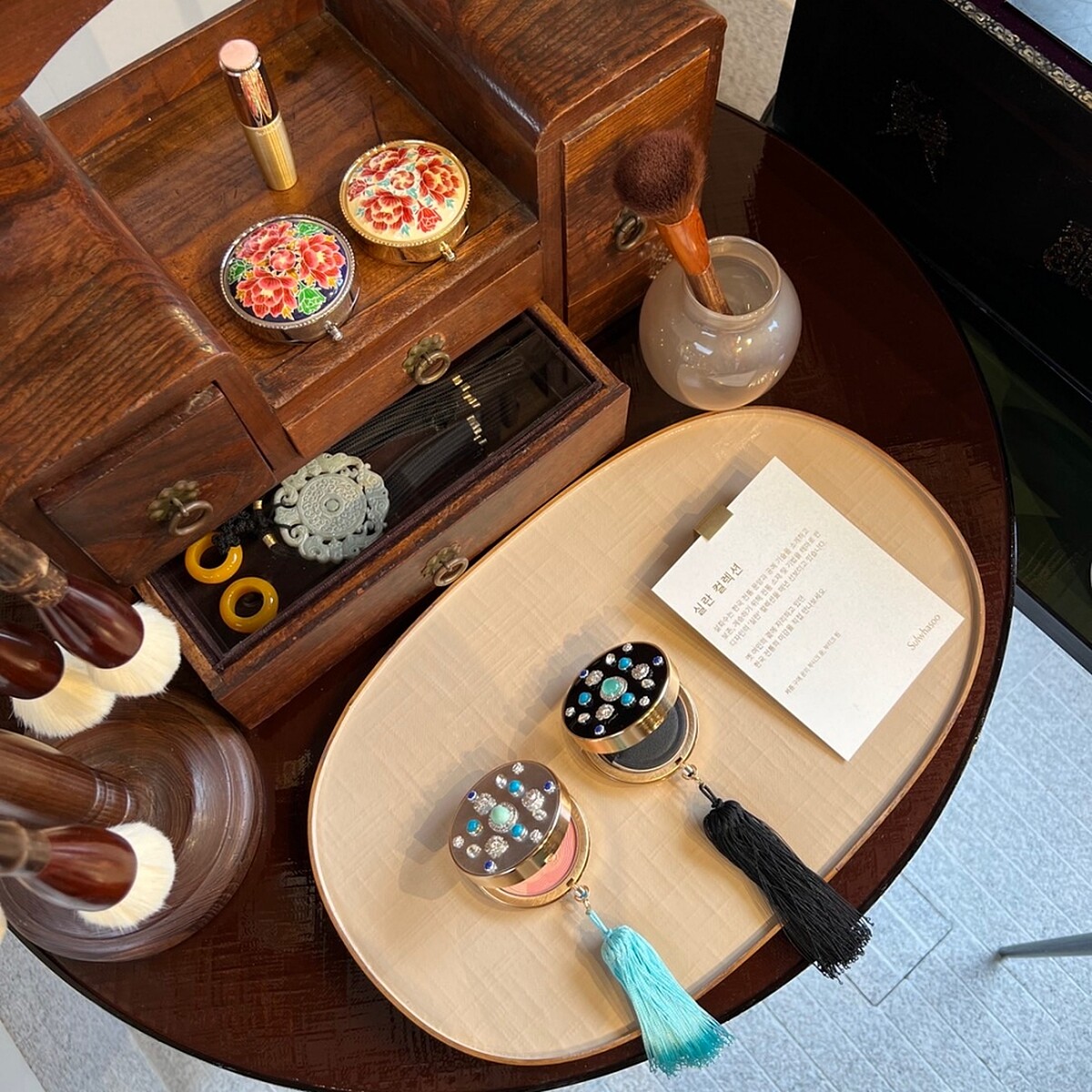 雪花秀韓國北村旗艦店韓屋區的丹粧室。