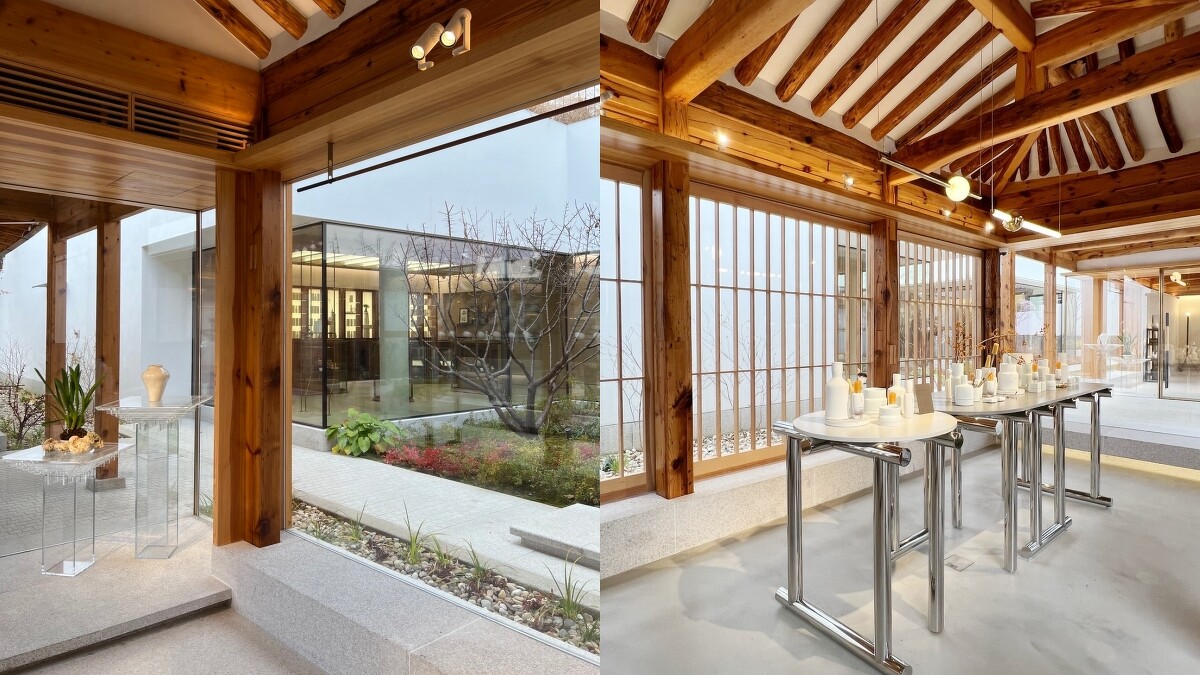 雪花秀韓國北村旗艦店的韓屋區。