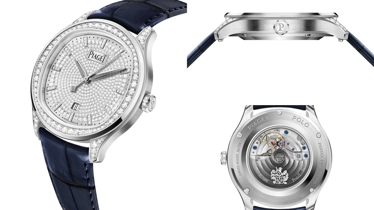 PIAGET Polo系列日期顯示18K白金高級珠寶鑽石腕錶，建議售價NT$1,940,000