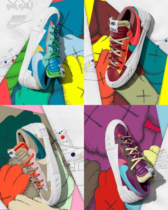 Sacai X Kaws X Nike Blazer Low聯名系列
