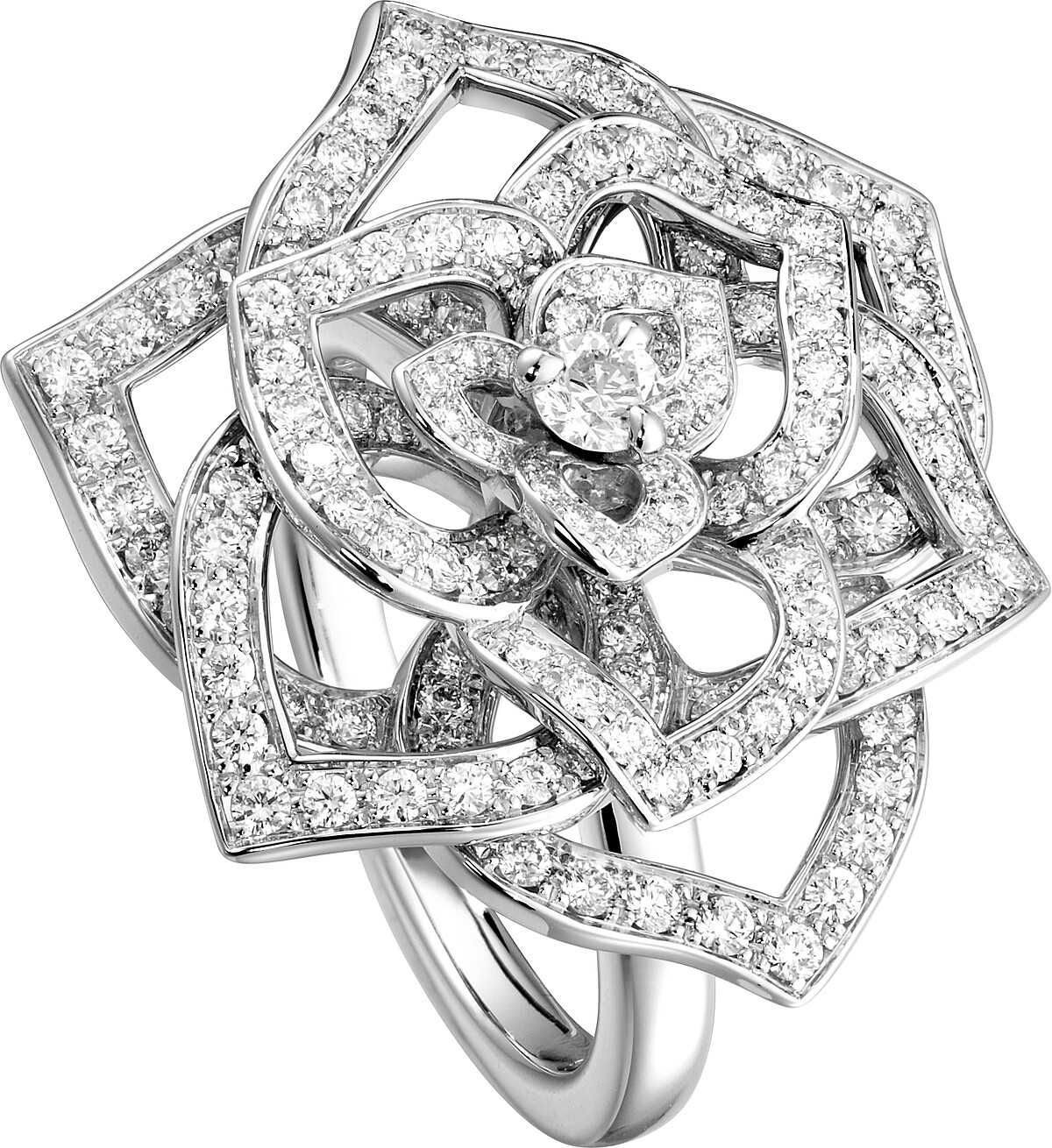 PIAGET Rose系列18K白金鑲鑽戒指，建議售價NT$630,000