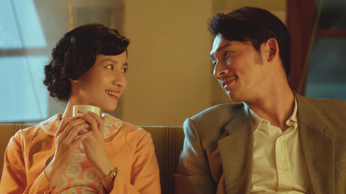 ▲溫昇豪、連俞涵狂冒粉紅泡泡。（圖／公視提供）