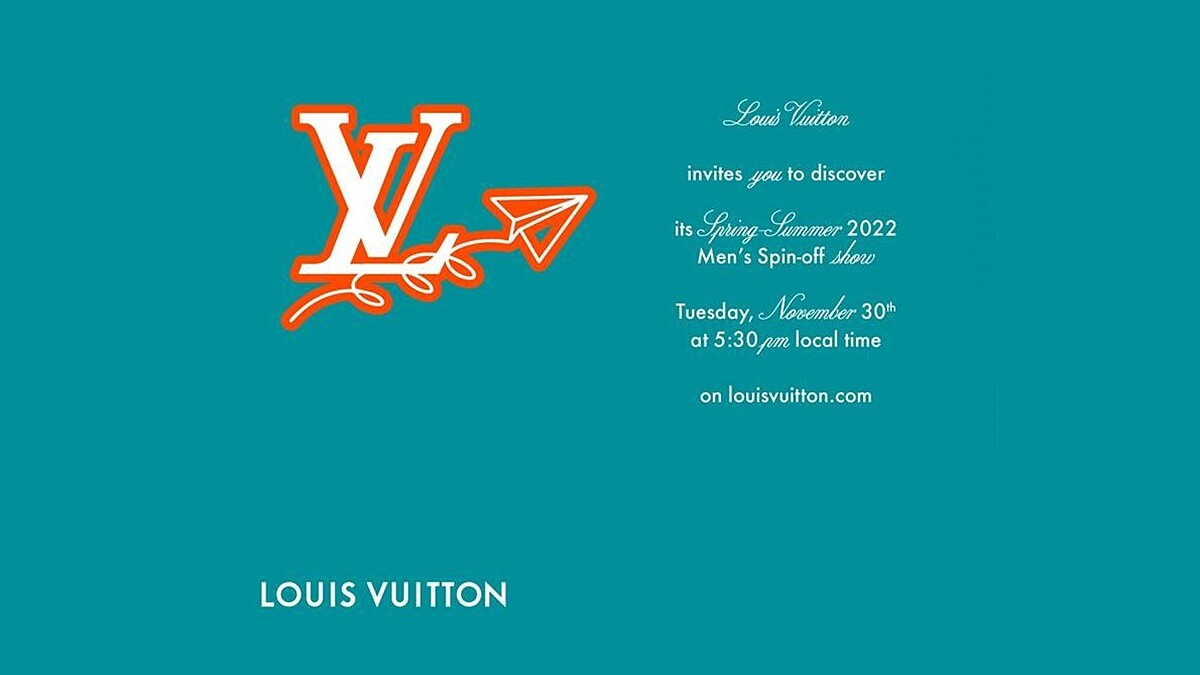 LV 2022春夏男裝 Spin-off 大秀直播線上看，將在台灣時間12月1日上午6點半登場