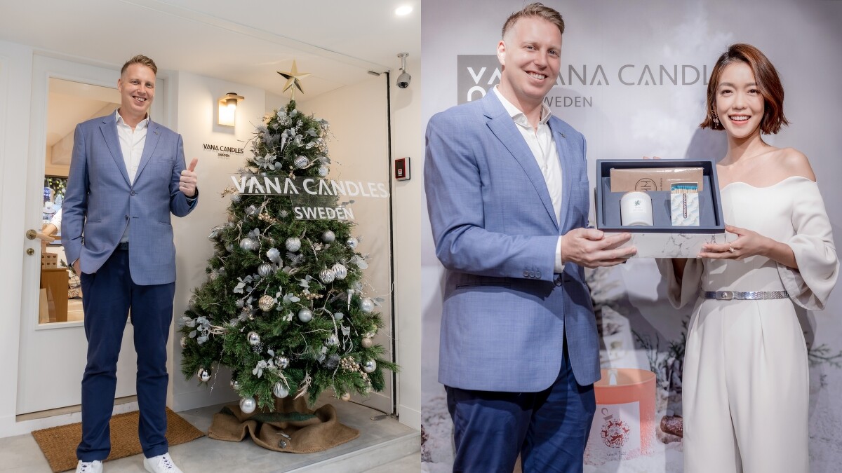 Vana Candles 創辦人Robin Johansson與2021概念店開幕嘉賓藝人李霈瑜。