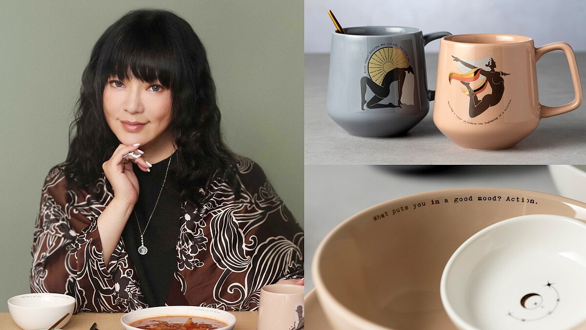「國師」唐綺陽首度推出12星座馬克杯！聯名HOLA設計絕美莫蘭迪色餐具，還藏正能量心靈小語