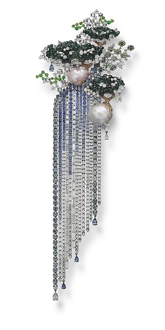Mikimoto The Japanese Sense of Beauty系列 &ndash; 春之瀑布造型胸針，參考價格約NT$8,990,000