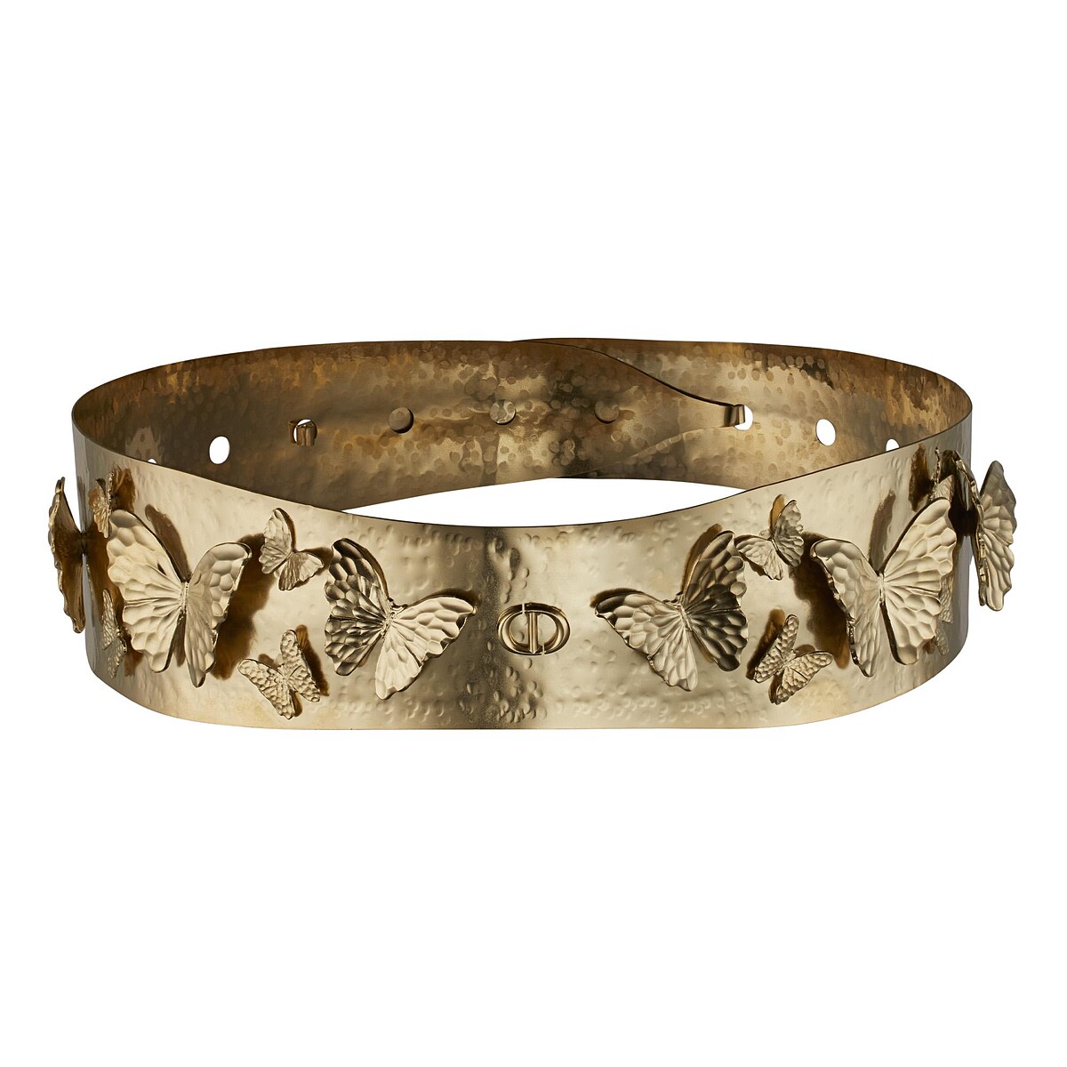 Dior Metallic 蝴蝶雕飾金屬腰帶，NT115,000。