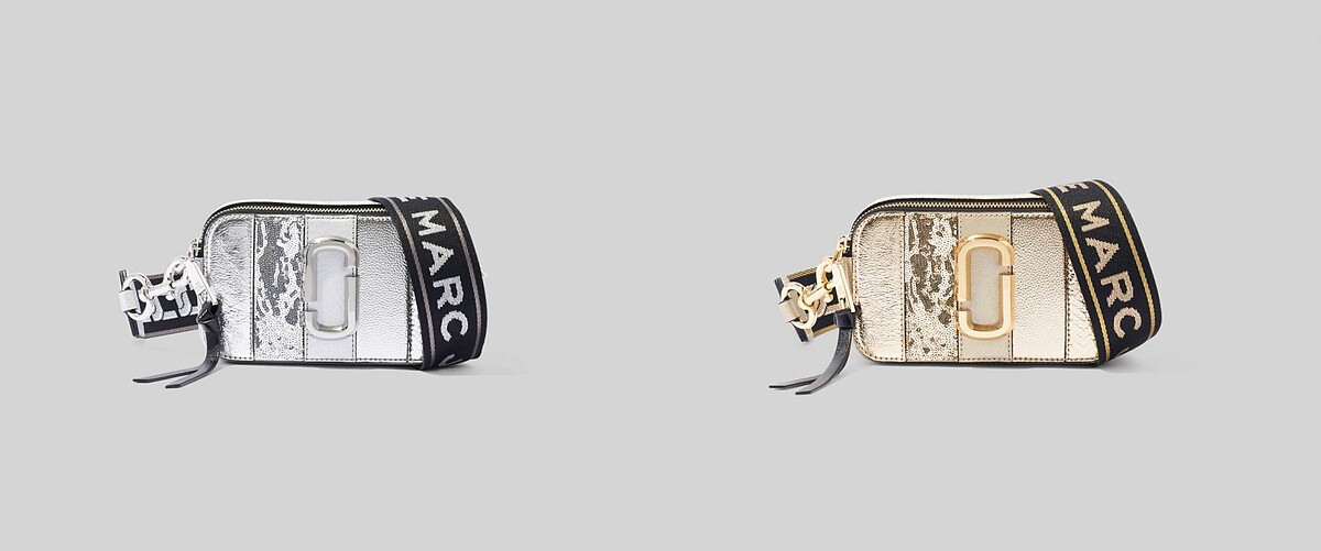 Marc Jacobs The Snapshot Metallic Striped，售價請電洽
