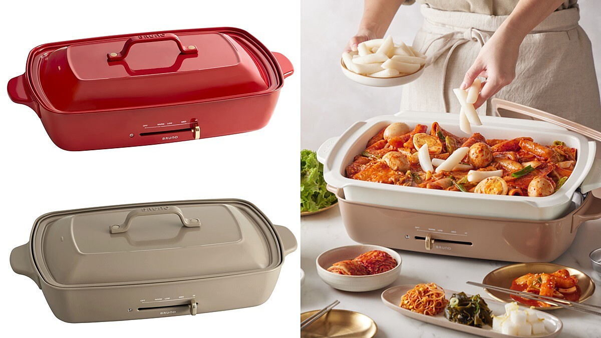 BRUNO加大電烤盤日本限定奶茶色復刻登場!煎烤炒煮一機多用