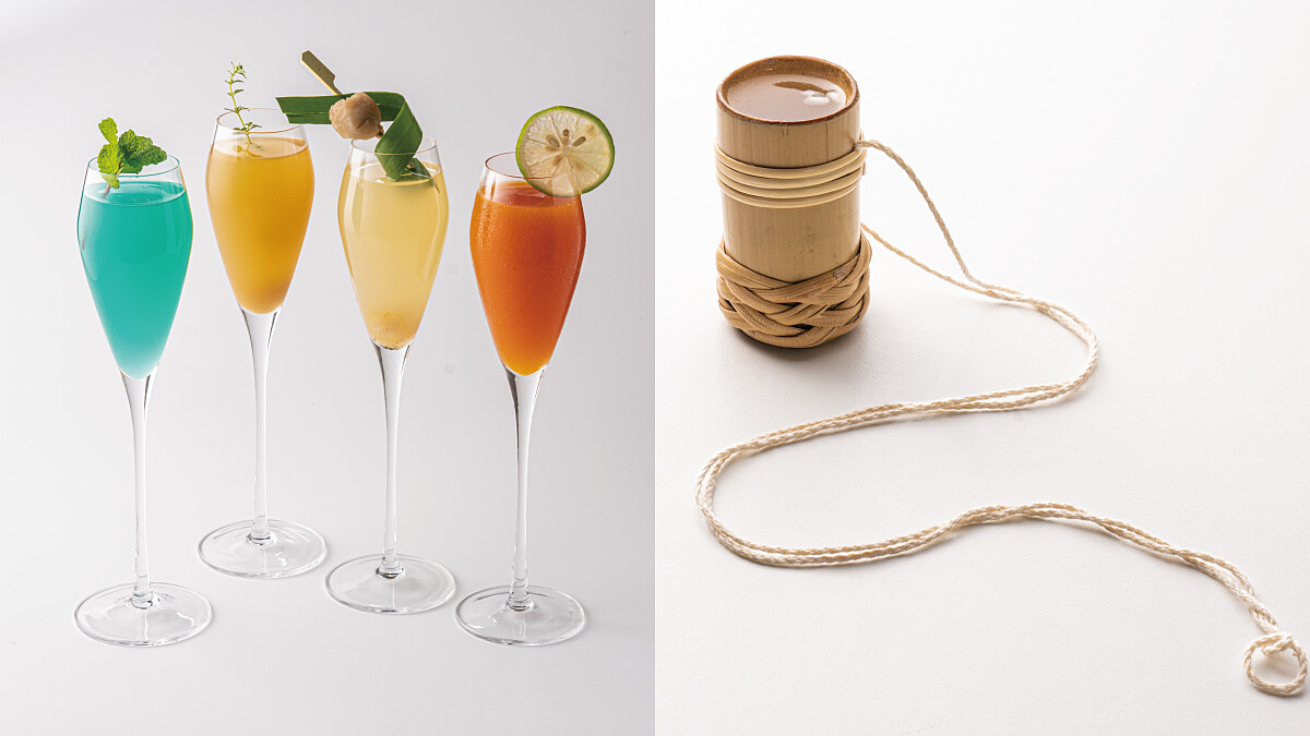 左為旅食盒子的東海岸特調米釀，右為出力釀的阿美族糯米酒。