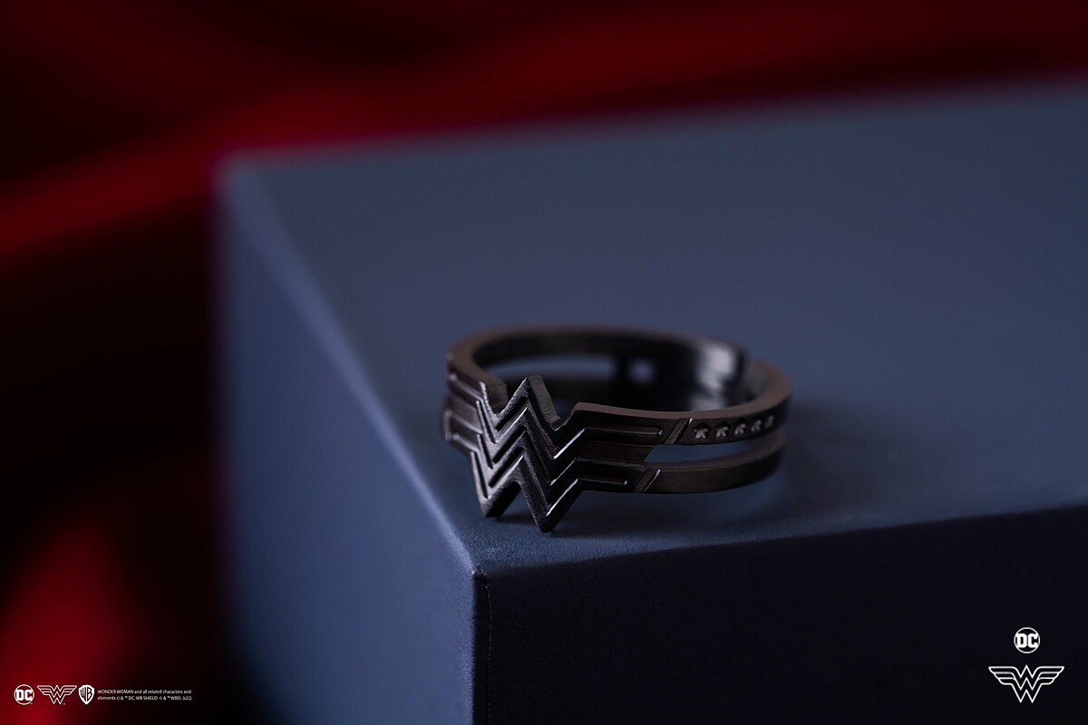 神力女超人西德鋼戒指-男款黑,NT980