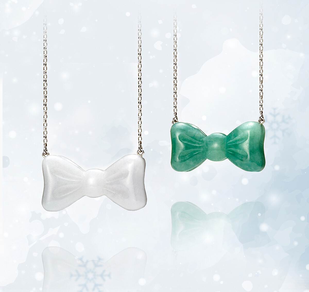 玉蝴蝶結套鍊 售價台幣45,000元起