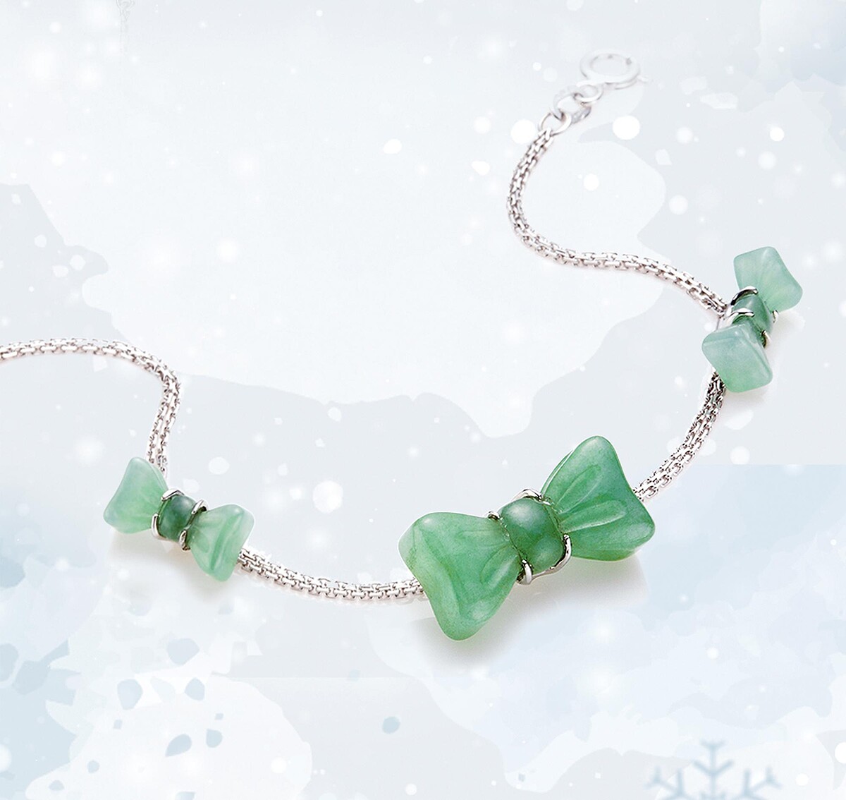 玉蝴蝶結手鍊 售價台幣74,250元起