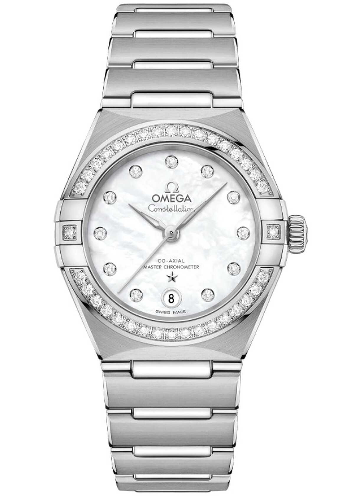 Omega星座系列珍珠母貝面盤女錶
