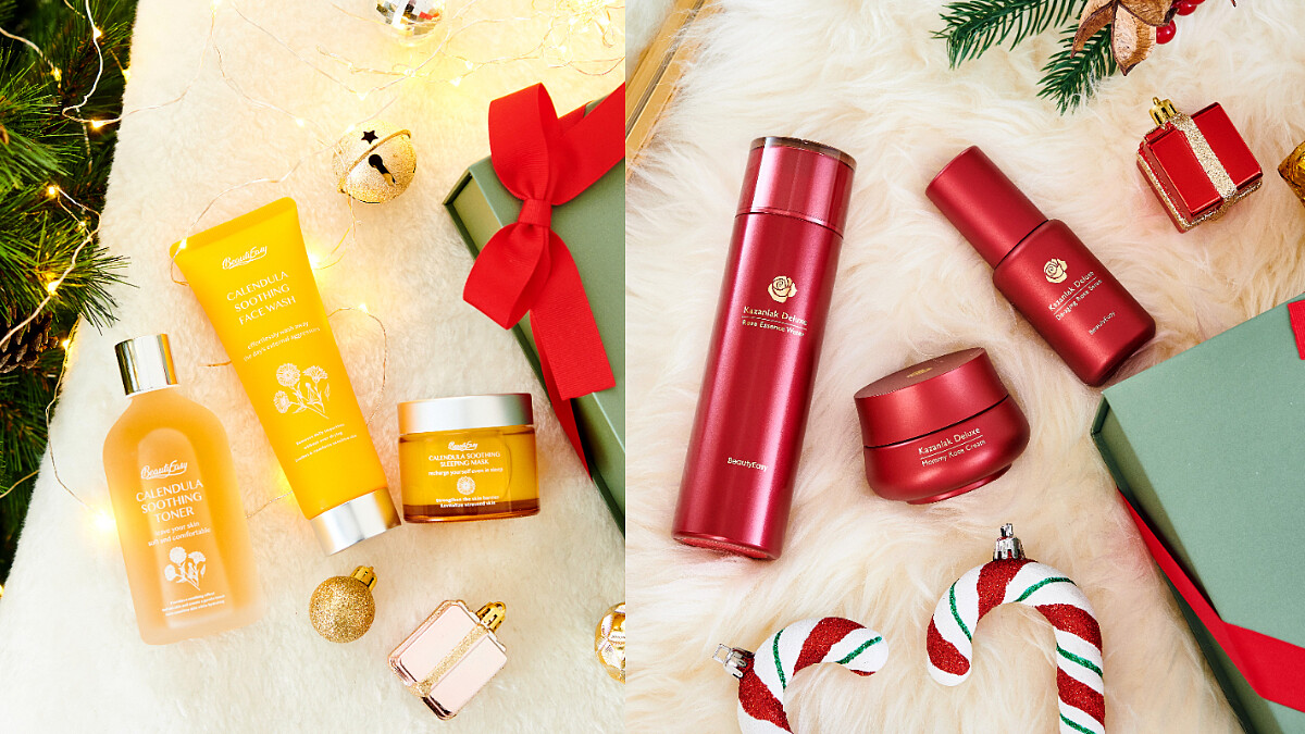 熱賣到差點斷貨的BeautyEasy金盞花和保加利亞玫瑰系列，年末推出聖誕禮盒啦～快趁現在把貨補滿，超甜價格送人也無敵推薦喔！ 