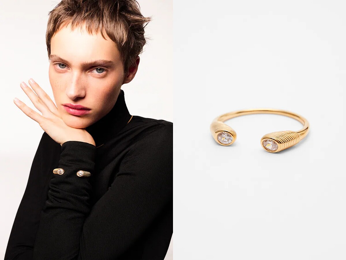 Zara寶石螺旋手鐲，NT$2,490