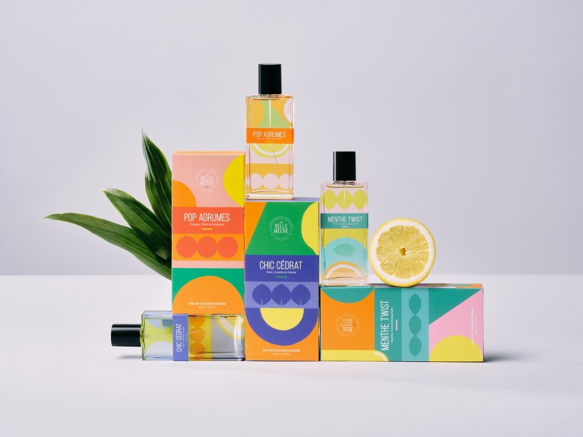 La Belle Mèche 2021年首度推出古龍水系列,以俐落且高彩度的包裝搭配清新感香氣,讓人聯想起南法的溫暖陽光那般的簡單純粹。