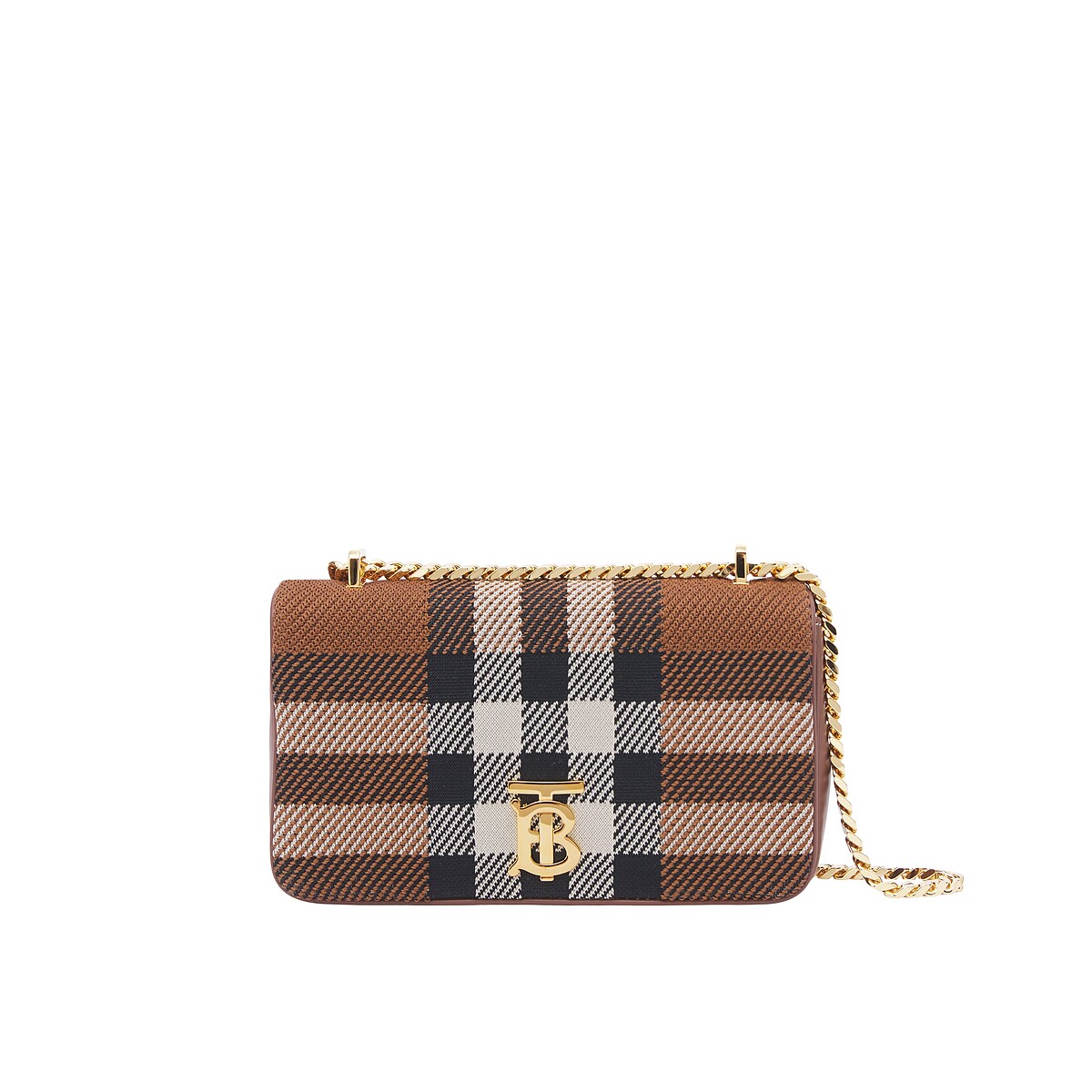 （周興哲同款）迷你針織格紋和皮革 Lola包，NT$69,000