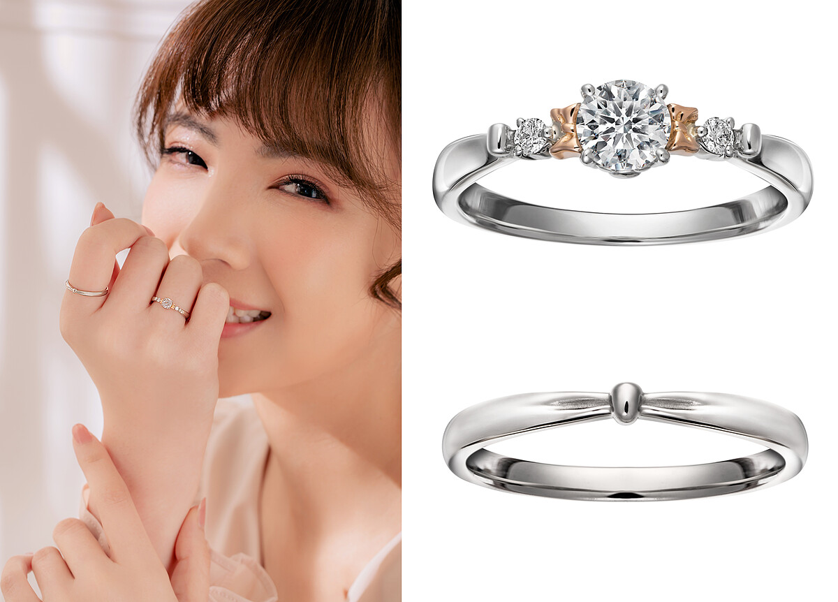 米奇&米妮系列雙色求婚戒