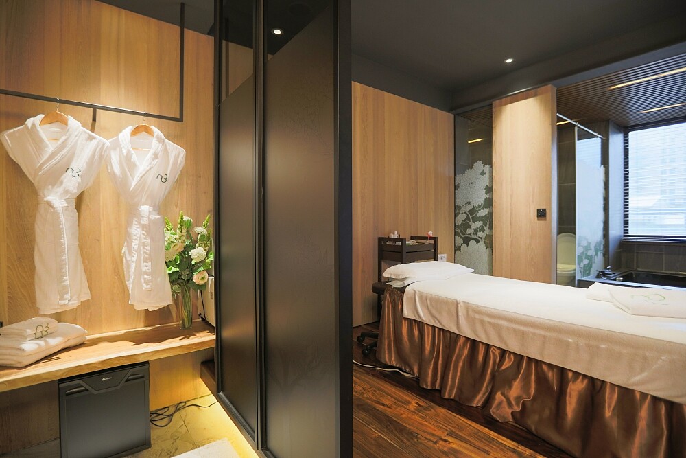 東森自然美台北甲山林店的個人專屬SPA空間。