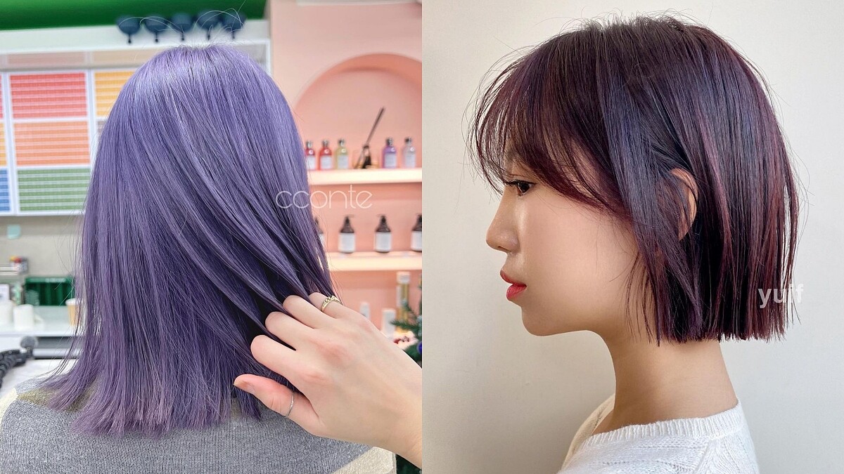 2022髮色趨勢推薦：Very Peri長春花藍色系染髮盤點，霧灰、明亮都可以