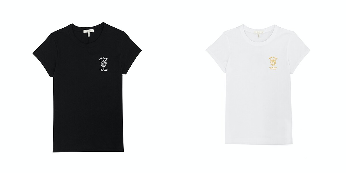 有機棉 New York老虎刺繡 T-Shirt，NT$5,000