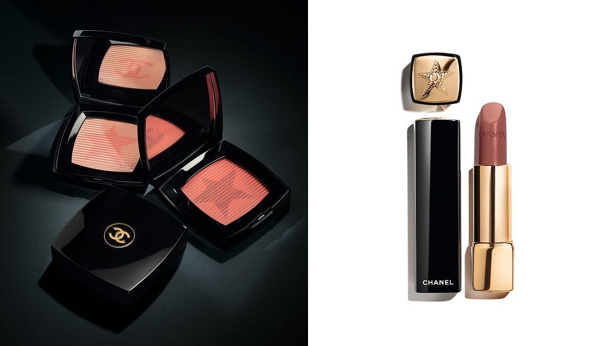香奈兒2022全新超炫燿彗星絲絨脣膏，像是將星辰擦在唇上！還有星星刻紋的腮紅