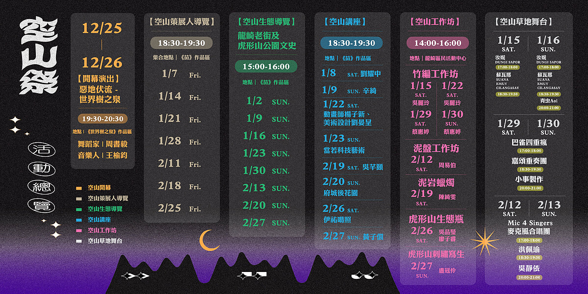 「2021龍崎光節－空山祭」活動一覽