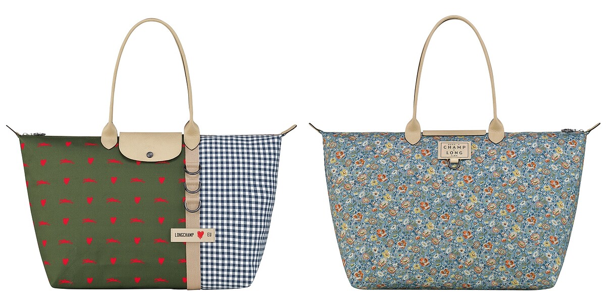 Longchamp x EU 聯名系列 Le Pliage旅行袋，售價NT$10,000