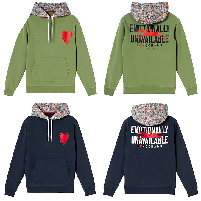 Longchamp x EU 聯名系列Logo連帽衫，售價NT$10,600