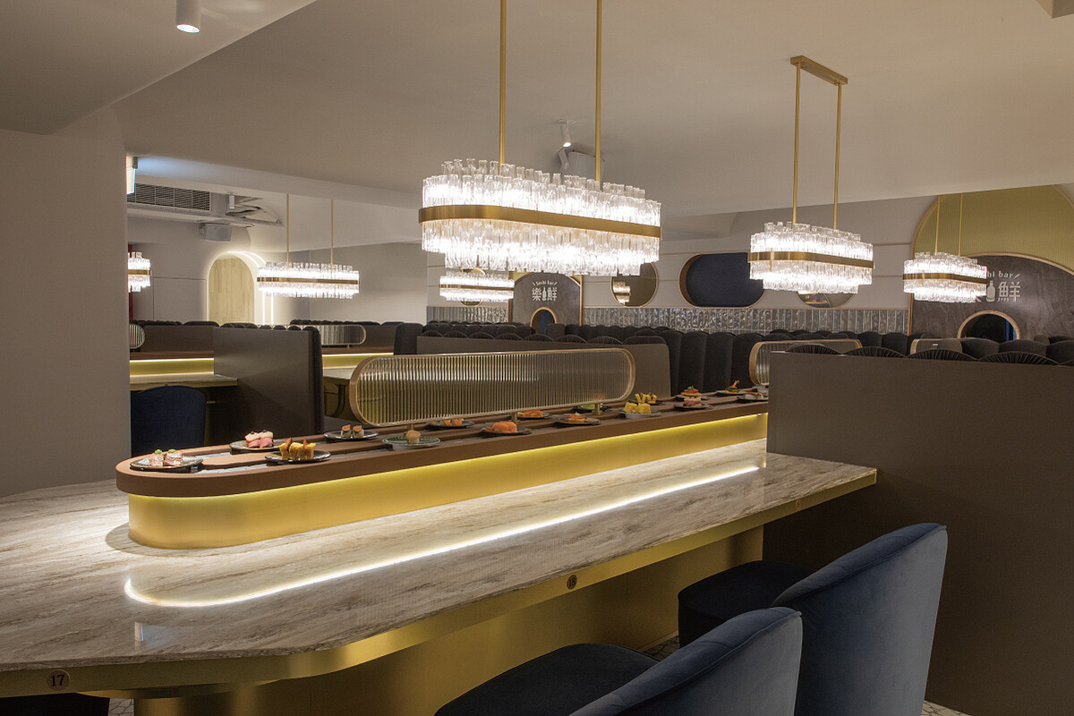 樂鮮Sushi bar時髦裝潢顛覆大眾對於迴轉壽司的印象