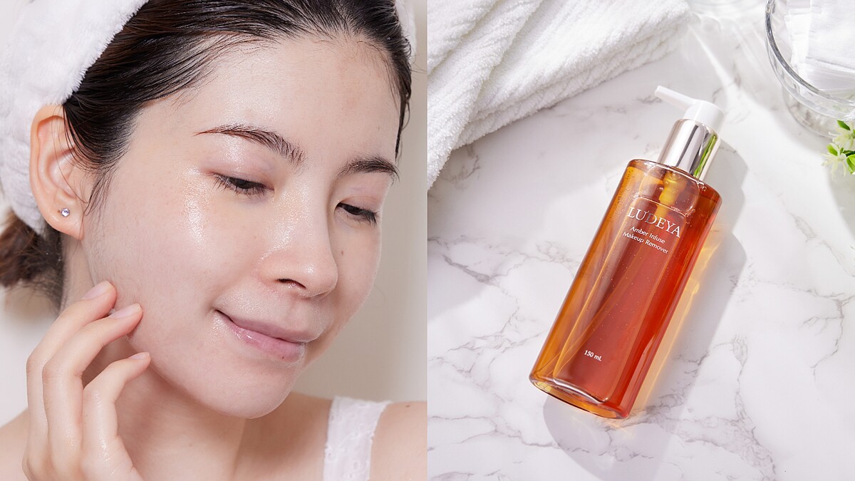 精緻系女孩就是從”卸妝”開始養膚！LUDEYA「琥珀淨潤洗卸精華凝露」無油、溫和不薰眼，連接睫毛都能用超大心