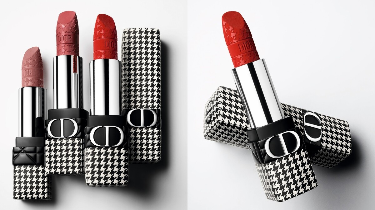 DIOR迪奧藍星唇膏2022經典NEW LOOK限量版情境照。