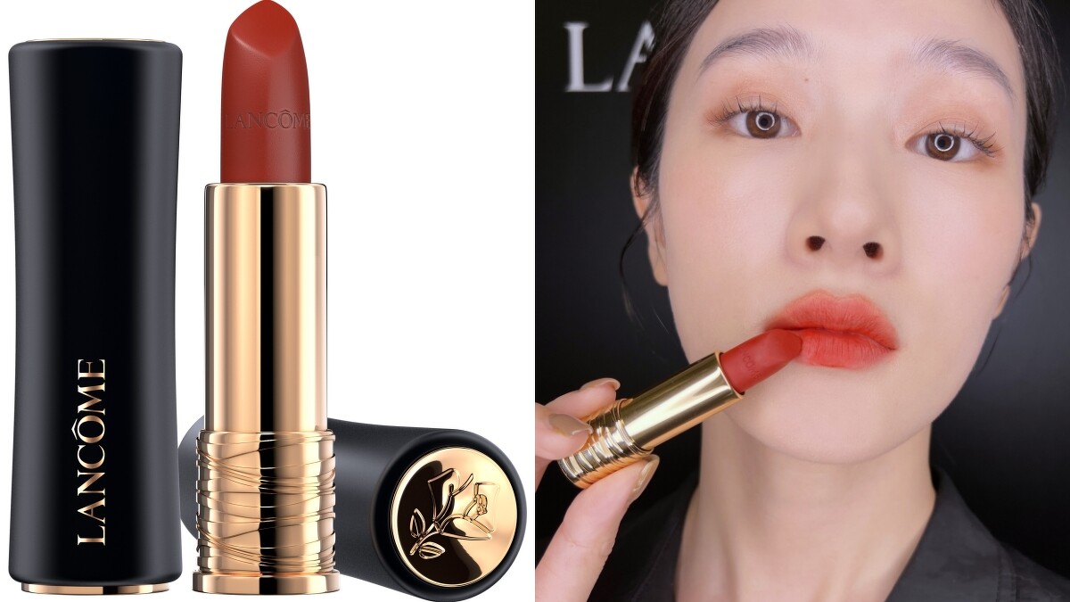 LANCOME蘭蔻絕對完美唇膏(絲絨霧感#196落日暖橙)，NT1,250